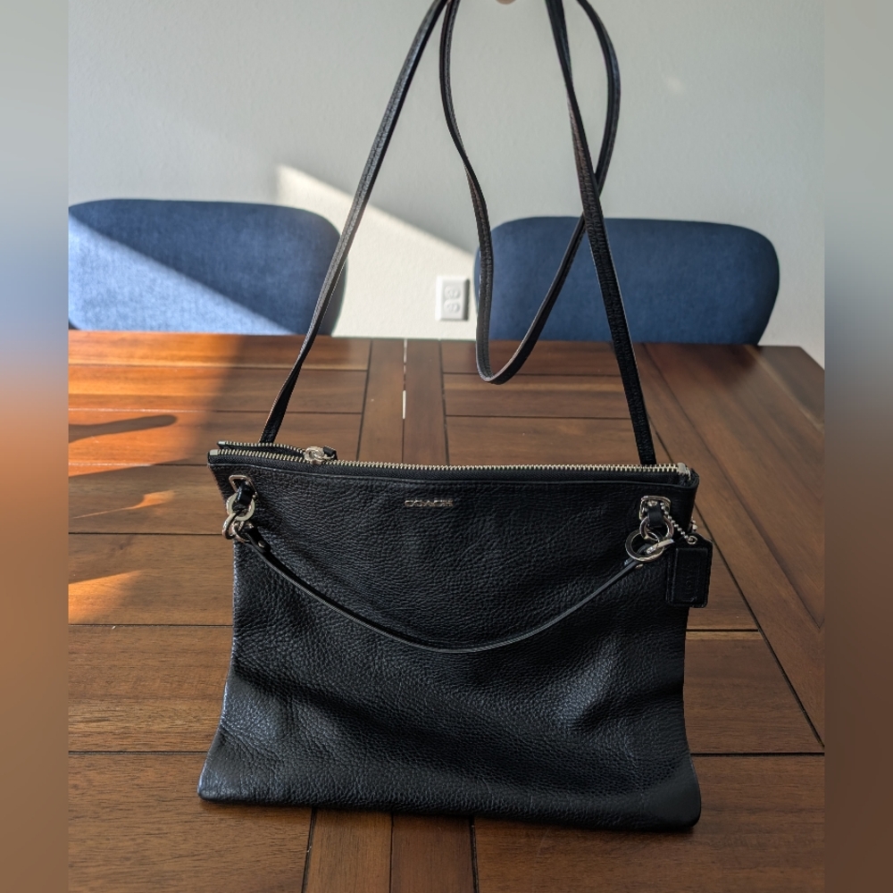 Coach Black Leather Crossbody Bag
